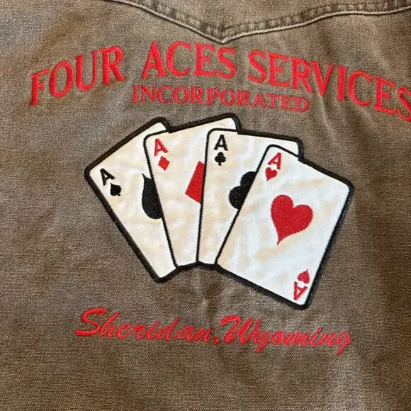 Carhartt C52 CHT men Sz XXL tall Detroit Style Blanket Lined 4Aces Stitched Back - Picture 14 of 16